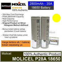 Authentic MOLICEL P28A 18650 Battery | baterai batre batere original