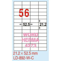 【龍德】LD-892(直角) 雷射、影印專用標籤-紅銅板 21.2x52.5mm 20大張/包