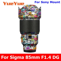 For Sigma 85mm F1.4 DG HSM Art Decal Skin Vinyl Wrap Film Camera Lens Body Protective Sticker Coat 85 1.4 F/1.4 For Sony E Mount