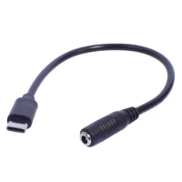 USB Type Male to 3.5x1.35mm Female Charging Adapter Cord for Mobiles Tablets