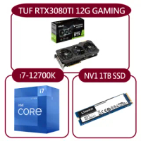 【ASUS 華碩】組合套餐(INTEL i7-12700K+金士頓 NV1 1TB SSD+華碩TUF-RTX3080TI-12G-GAMING顯示卡)