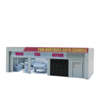 Outland Models Railway Scenery Auto Service Shop &amp; Accessories 1:87 HO Scale