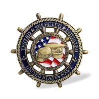 US Navy Veteran Challenge Coin USN Military Challenge Coin