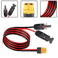 1pcs Connecting Cable 12AWG XT60 Female Solar Panel Connection Cable Charging Cable Solar Generator Accessories Power Station