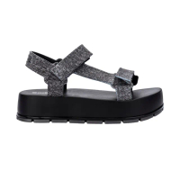 【Melissa】混色工字厚底涼鞋(黑色)