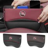Car Seat Organizer Leather Crevice Storage Box Accessories for Fiat Punto EVO 500 Linea Bravo Coroma Ulysse Qubo Multipla