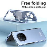 Phone Case For Huawei Mate X5 X3 Case Plating Anti-fall HD Glass Film Cover For Huawei Mate X5 X3 Cover