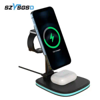 3 in 1 Magnetic Wireless Charger 15W Fast Charging Station for Magnet iPhone 12 pro Max Chargers for Apple Watch 6 Airpods pro