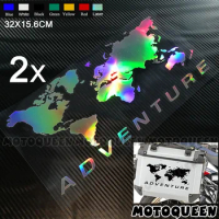 2X Motorcycle Luggage Aluminium Side Box Decoration Decals Reflective Stickers For Adventure BMW HONDA KAWASAKI SUZUKI DUCATI