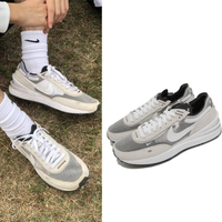 【NIKE 耐吉】休閒鞋 Waffle One 麂皮 運動 男鞋 基本款 舒適 簡約 小SACAI 穿搭 白 灰(DA7995-100)