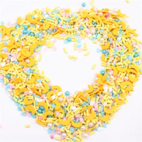 50g Moon and Cloud Polymer Clay Sprinkles For Kids Diy handicrafts Soft Clay for Slime Material Accessories Cell Phone's Case