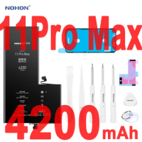 Nohon Battery For iPhone 11 Pro Max 4100-4200mAh Capacity Li-polymer Bateria For Apple iPhone11ProMax 11ProMax +Tools