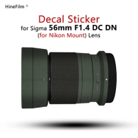Lens Skin for Sigma 56F1.4 For Nikon Z Mount Lens Sticker For 56mm F1.4 DC DN Contemporary Lens Decal Protector Coat Wrap Cover