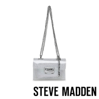 STEVE MADDEN-BTRACK 透明銀鍊斜背子母包-銀色