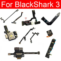 Power Volume Earpiece Headphone Flex Cable For Xiaomi Black Shark 3 KLE-A0 Flashlight LCD Main Pressure Cable Sim Card Board