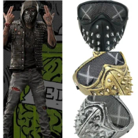 19CM X 16CM Watch Dogs Video Game Kids Masks Cosplay Costumes Prop Punk Themed Accessories Halloween Nail Fork Pattern Facepiece