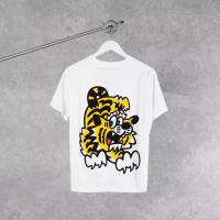 Kenzo Kaos KENZO PARIS VERDY SUEDE TIGER BACK WHITE TSHIRT 100% ORIGINAL