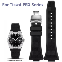 Watch Strap for Tissot PRX Series Super Player T137.407/T137.410 High quality wristband Butterfly Buckle Men's Watchband 26*12mm