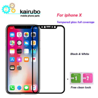 3PCS/LOT Luxury Tempered Glass For iPhone X 10 Full Cover Screen Protector 9H 2.5D Protector Case For iPhone 10 X Glass