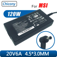 Genuine For Chicony 20V 6A 120W AC Adapter Charger For MSI GF63 Thin 11UCX-1424US 12VE-066US THINGF6312066 Power Cord