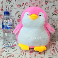 Boneka Penguin Pinguin Flush Mewah Chubby Lucu Kecil PENGUIN PINK KECIL