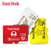 100%original SanDisk New style 128GB 64GB 256GB SDXC UHS-I memory cards for Nintendo Switch TF card with adapter