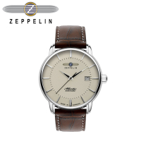 【齊柏林飛船錶Zeppelin】大西洋米色錶盤機械錶 41mm 男/女錶 84525