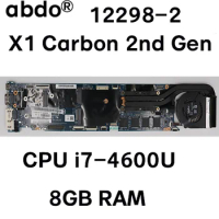 For Lenovo X1C X1 Carbon 2nd Gen laptop motherboard 12298-2 48.4lY06.021 has I7-4600U I7 4550U CPU 8G-Ram FRU 00UP983 00h770