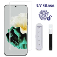 3D Curved High Quality Full Glue UV Tempered Glass For Huawei P50 P60 Pro Screen Protector For Mate 20 30 40 50 Pro Plus X3 X5