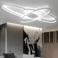 LED Ceiling Chandelier Ceiling Light LED Modern Geometric Home Decor Lighting Indoor Lamp Living Room Chandeliers Black/White