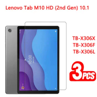 (3 Pack) Tempered Glass For Lenovo Tab M10 HD (2nd Gen) 10.1 2020 TB-X306X TB-X306F TB-X306L Tablet Screen Protector Film