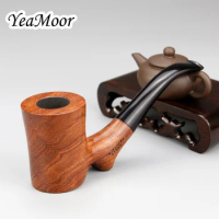 Top Grade Tobacco Pipe Rosewood Smoke Pipe 9mm filter Handmade Smoking Pipe Flat Bottom Design Wood Pipe Accessory