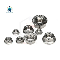 Set 10 đai ốc Tán Liền Long Đền Chống Xoay Inox 304 M3 M4 M5 M6 M2 ecu inox chống rỉ kèm long đen ch