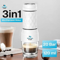One Two Cups Hand Press Coffee Maker 3in1 20 Bar 120ml for Nespresso - HS-8439 Putih
