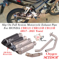 For Honda CBR125 CBR125R CB125R CBR 125 125R 2017 - 2021 Motorcycle Exhaust Full System Muffler DB Killer Front Middle Link Pipe