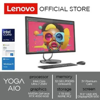 Lenovo Yoga AIO 32ILL10 Core Ultra 7 258V 32GB 1TB SSD RTX 4050 6GB GDDR6 W11 OH