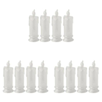 12PCS LED Flameless Candles ,LED Clearance Pillar Candles, Battery Included,Decoracion For Halloween Christmas
