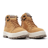 PALLADIUM PALLASHOCK WPN ZIP 巧克力大底 橘標 防水靴 休閒鞋 中性款 卡其色 74352-717