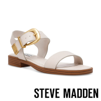 STEVE MADDEN-ISLANDER 休閒一字金扣涼鞋-米色