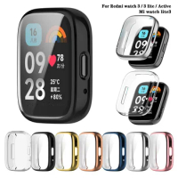 Protective Case For Redmi Watch 3 active Full Coverage Screen Protector For Xiaomi Redmi Watch 3 Smart Watch TPU Bumper Shell