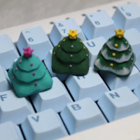 ECHOME Original Christmas Tree Keycap Cute Keyboard Cap Custom Handmade Anime KeyCap for Mechanical Keyboard Accessories Gift