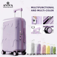AVIVA Luggage Gaya Aiskrim Pemegang Cawan USB Pelbagai Fungsi Bahan PC Berkilat Berwarna Ringan Mamp