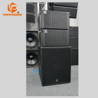2.1 setup active line array audio system build in powavesound amplifier module active subwoofer + passive line array speaker