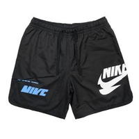 【NIKE 耐吉】短褲 NSW Sport Essentials+ 男款 黑 刺繡 防潑水 內網眼 風褲 梭織(DM6880-010)