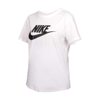 NIKE 女短袖T恤-純棉 休閒 上衣 DX7907-100 白黑