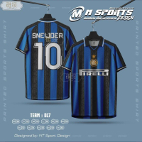 เสื้อกีฬา เสื้อบอล Oversize เสื้อบอลวินเทจ Wesley Sneijder Inter ผ้าพิมพ์ลาย เบา สบาย ระบายอากาศ