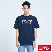 EDWIN X 無敵鐵金剛 MZ聯名LOGO 短袖T恤-男款 丈青 #丹寧服飾特惠