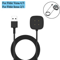 1M USB Cable Charging Data Charger For Fitbit Versa 4/3 | Sense 2/1Smart Watch Magnetic Power Adapter Accessories
