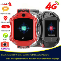 IP67 Waterproof Smart 4G Remote Camera GPS WI-FI Kid Student Sports Car Wristwatch Video Call Monitor Trace Location Phone Watch
