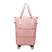 摺疊擴充旅行包 帶滾輪旅行包 折疊旅行包 可折疊大容量行李袋 可攜式牛津布孕婦旅行包 旅行袋